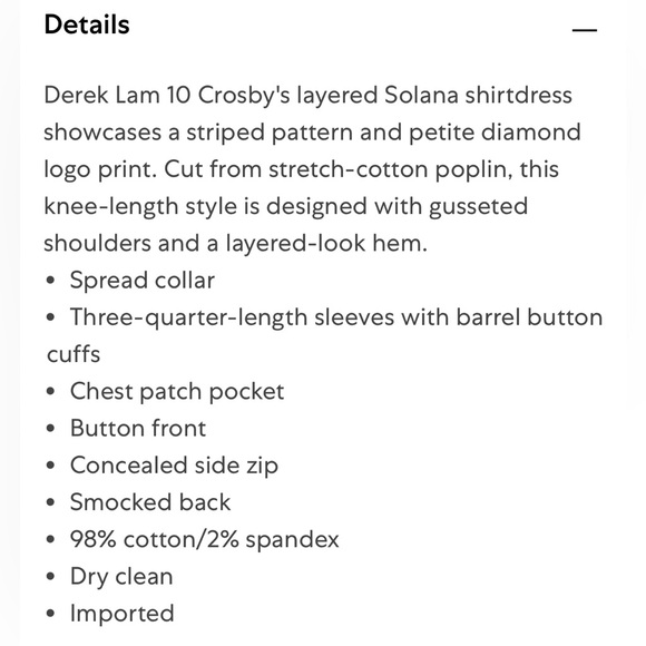 10 Crosby Derek Lam Blue and White Striped Dress - Picture 5 of 10